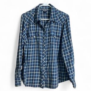 Lucky Brand plaid pearl snap button up flannel